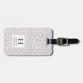 Altrosa | Pastell Leopard Print Monogram Gepäckanhänger (Vorderseite horizontal)