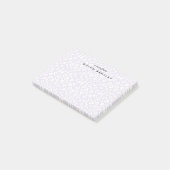 Altrosa | Pastell Leopard Print Personalisiert Post-it Klebezettel (angewinkelt)