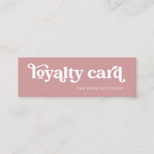 Altrosa | Retro Boho Typografie Treuekarte (Vorderseite)
