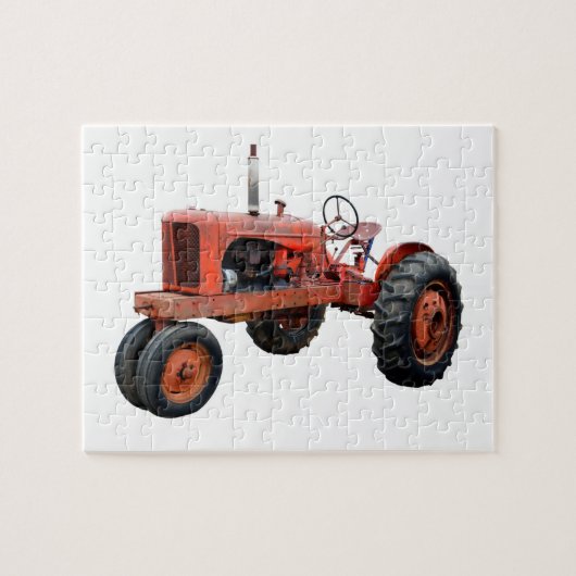 Altroter Traktor wiederhergestellt Puzzle (Horizontal)