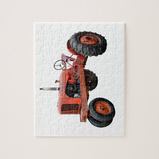 Altroter Traktor wiederhergestellt Puzzle (Vertikal)