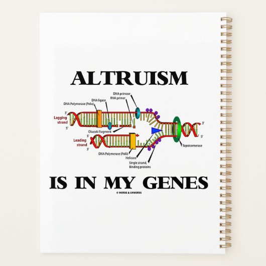 Altruismus steckt in der DNA-Replikation meiner Ge Planer (Rückseite)