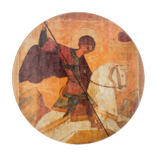 Altrussische Ikone des St. Georg Schneidebrett