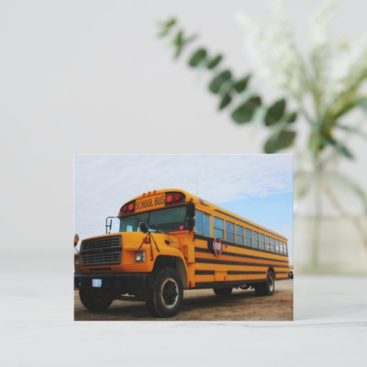 Altschulbus Postkarte (Stehend Vorderseite)