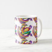 Altschultätowierung in Regenbogenfarben Kaffeetasse (VorderseiteRechts)