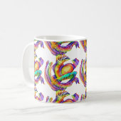 Altschultätowierung in Regenbogenfarben Kaffeetasse (Vorderseite Links)