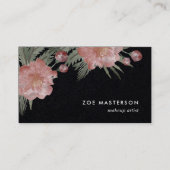 Altschwarz | Aquarellblume Visitenkarte (Vorderseite)