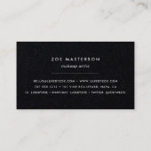 Altschwarz | Aquarellblume Visitenkarte (Rückseite)