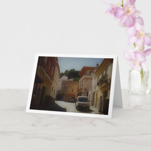 Altspanische Straße in Lliria Stadt, Valencia Karte (Orchidee)