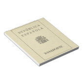 Altspanischer Pass (Sepia-Papier) Notizblock (angewinkelt)