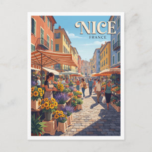 Altstadt-Andenken an die Märkte von Nizza Frankrei Postkarte