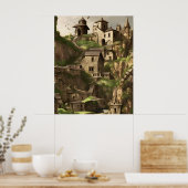 Altstadt auf Bergsteinhäusern Poster (Küche)