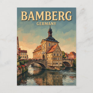 Altstadt Bamberg Deutschland Postkarte