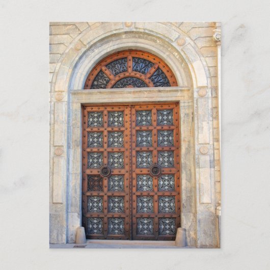 Altstadt Barcelona Tür - Postkarte (Vorderseite)