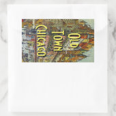 Altstadt Chicago Vintage Gepäckaufkleber Rechteckiger Aufkleber (Tasche)