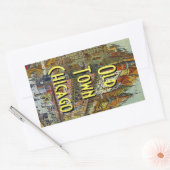 Altstadt Chicago Vintage Gepäckaufkleber Rechteckiger Aufkleber (Umschlag)