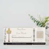 Altstadt Christma Boarding Pass Einladung Hochzeit (Stehend Vorderseite)