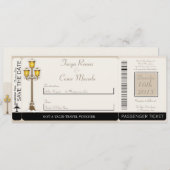 Altstadt Christma Boarding Pass Einladung Hochzeit (Vorne/Hinten)