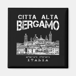 Altstadt (Citta Alta) in Bergamo, Italien. Magnet