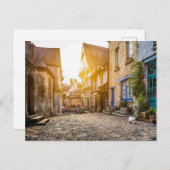 Altstadt Europas bei Sonnenuntergang Postkarte (Vorne/Hinten)