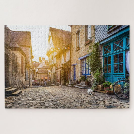 Altstadt Europas bei Sonnenuntergang Puzzle (Horizontal)