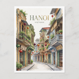 Altstadt Hanoi Vietnam Postkarte
