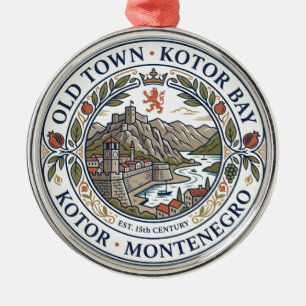 Altstadt Kotor Montenegro Ornament Aus Metall