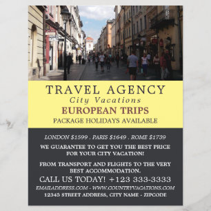 Altstadt Krakau, Polen, Reisebüro-Flyer Flyer