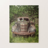 Altstadt Land Rustikaler Vintager LKW Puzzle (Vertikal)