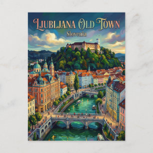 Altstadt Ljubljana Slowenien Postkarte