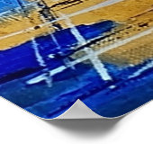 Altstadt, Mann, Straße, Rohrstock Poster (Ecke)