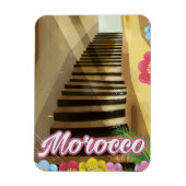 Altstadt Marokko Reiseplakat Magnet (Vertikal)