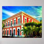 Altstadt Mexiko Bilder alte Gebäude Poster (Vorne)