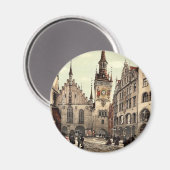 Altstadt, München, Bayern, Deutschland prachtvoll Magnet (Vorderseite/Rückseite)