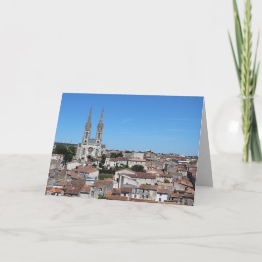 Altstadt Niort Skyline, Frankreich Karte (Vorderseite)