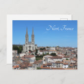 Altstadt Niort Skyline, Frankreich Postkarte (Vorne/Hinten)