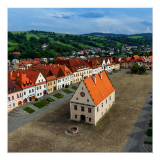 Altstadt Platz Bardejov am Tag, Slowakei Poster
