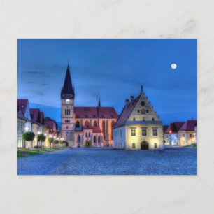 Altstadt Platz in Bardejov, Slowakei, HDR. Postkarte
