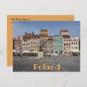 Altstadt Platz Warschau Polen Postkarte (Vorne/Hinten)