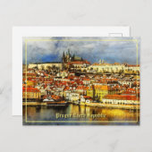 Altstadt Prag (Praha) von Bridge Tower Postcard Postkarte (Vorne/Hinten)
