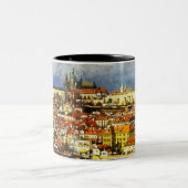 Altstadt Prag (Praha) von Bridge Tower Zweifarbige Tasse (Mittel)