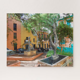 Altstadt Puerto Rico. Weihnachtsgrüße Puzzle