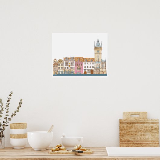 Altstadt Rathaus. Prag Tschechisch Poster (Küche)