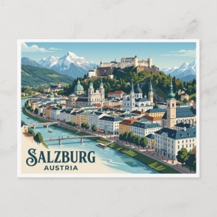 Altstadt Salzburg Österreich Postkarte