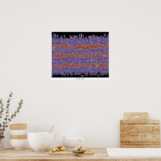 Altstadt - Sana'a - Print Poster (Küche)