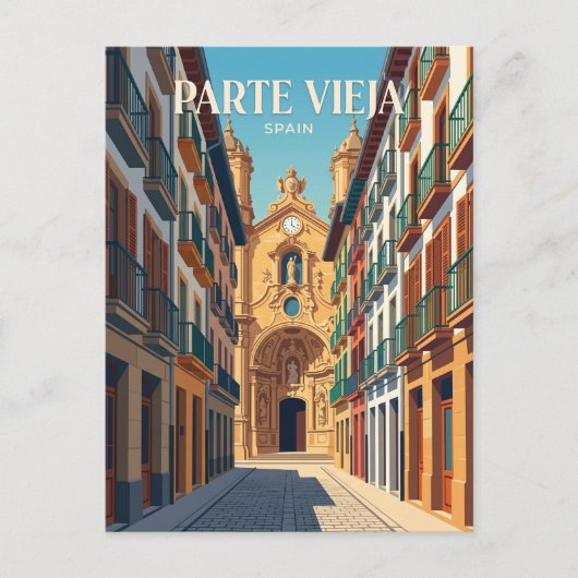 Altstadt Spanien Postkarte (Vorderseite)