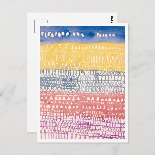 "Altstadt (Überblick)" Gemälde von Paul Klee Postkarte (Vorne/Hinten)