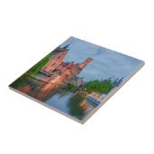 Altstadt und Belfischer Turm am Abend in Brügge Fliese (Seite)