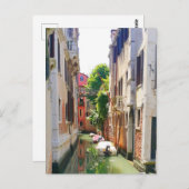 Altstadt Venedig Kanal, romantische Italien Szene Postkarte (Vorne/Hinten)