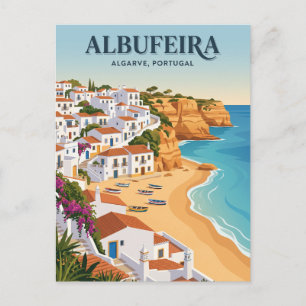 Altstadt von Albufeira und Praia dos Pescadores Postkarte